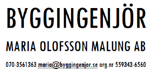 Byggingenjör Maria Olofsson Malung AB logotyp